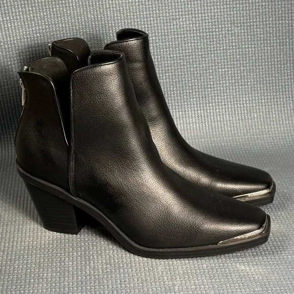 Yellow Box Valeska Black Ankle Boots Women’s Size 9.5 - Picture 2 of 10